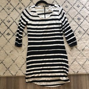 Black and White Striped Dress